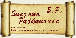 Snežana Pajkanović vizit kartica